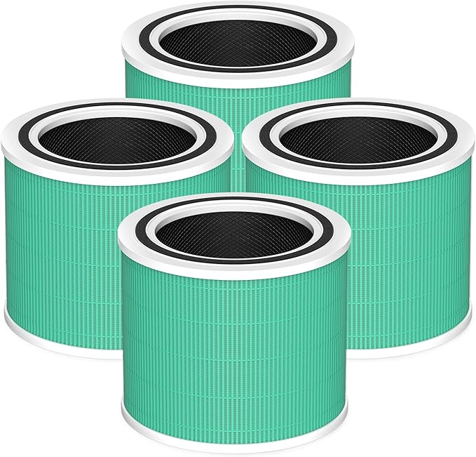 Core 200S Toxin Absorber Replacement Filter Compatible with LEVOIT Core 200S and Core 200S-P Smart WiFi Air Purifier, 3-in-1 Grade Main Filter, Core 200S-RF-TX, Green, 4 Pack