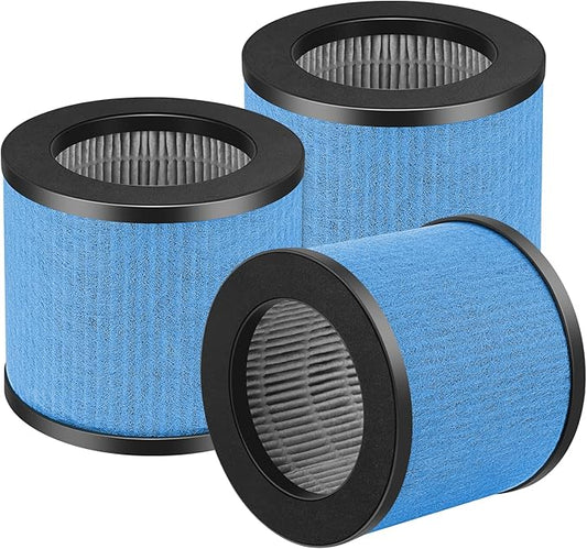TPAP002 HEPA Filter Replacement for TOPPIN TPAP002 Air Puri-fier Comfy Air C1, 4-in-1 H13 True HEPA Air Puri-fier Filter for TOPPIN TPAP002, Compare to Part #TPFF002, 3 Pack
