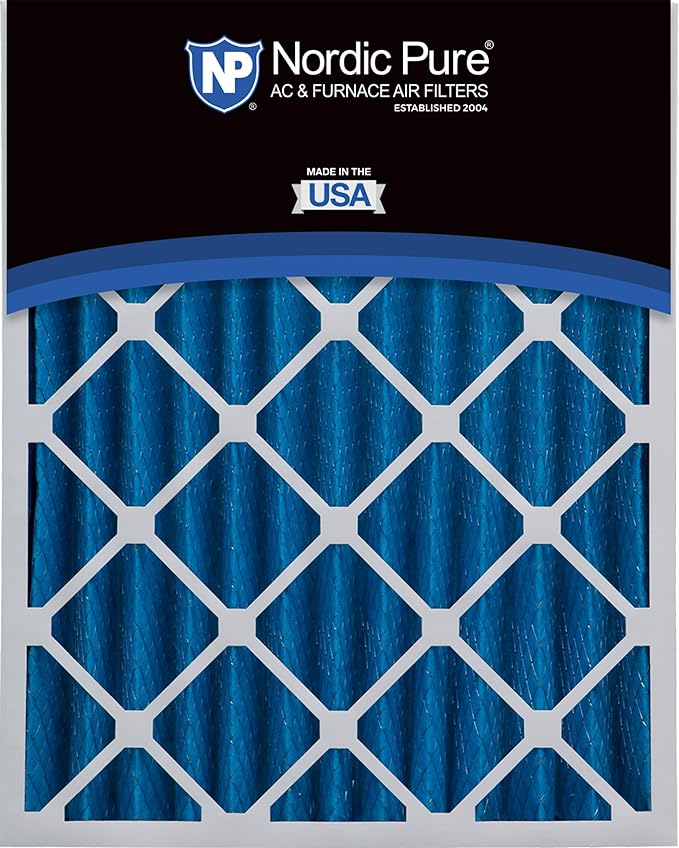 Nordic Pure 20x24x4 (Actual Size: 19 3/8 x 23 3/8 x 3 5/8) Pleated MERV 7 Air Filters 2 Pack