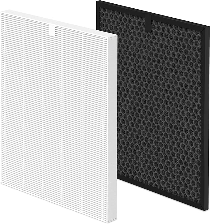 5510 5520 Replacement Filter Q Compatible with Winix 5510, 5520 PlasmaWave Air Purifi-ers, 1 H13 True HEPA and 1 Activated Carbon Filter Combo, Part# 1712-0123-00,White