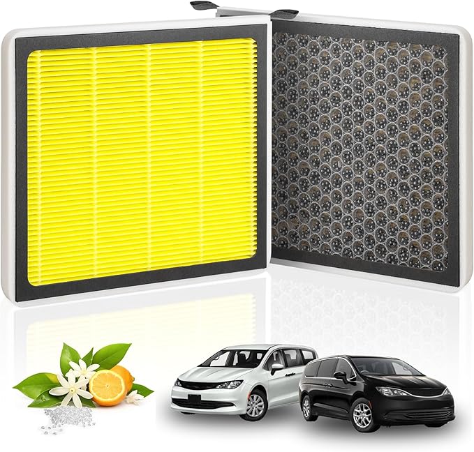 Cabin Air Filter CF12283, Replacement for Chrysler Pacifica (2017-2025), Voyager (2020-2025), Grand Caravan (2021-2025), Multi-Layer Honeycomb Design with Carbon & Aroma Elements, Durable (1 Pack)