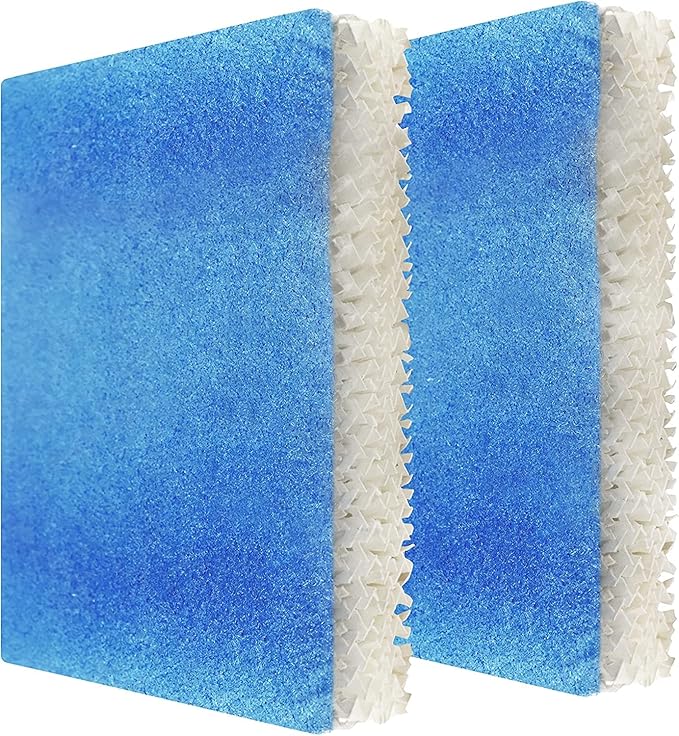 HQRP 2-Pack Wick Filter T Compatible with Honeywell HFT600 / HFT600PDQ Replacement fits Honeywell HEV615 HEV620 HEV600 Humidifiers, with Blue Pre-Filter