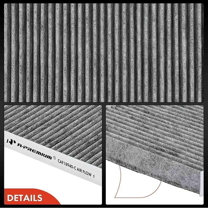 A-Premium Cabin Air Filter with Activated Carbon Compatible with BMW F25 X3 2011-2017, F26 X4 2015-2018, 2.0L 3.0L, Replace# 64319237158