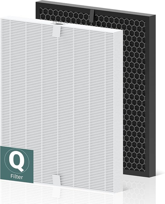 5510 5520 Replacement Filter Q for WINIX 5510 5520 PlasmaWave Air Purifier, Middle Main Filter and Activated Carbon Filter Combo Pack, Part # 1712-0123-00, 1 Set