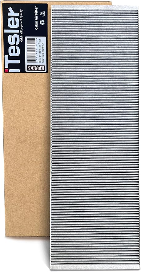Air Filter for Model X Hepa Air Filter (2016 2017 2018 2019 2020 2021), Frunk Air Intake Filter, Replaces 1045566-00-H,1045566-00-G, 104556600H Cabin Air Filter with Activated Charcoal