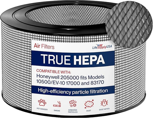 20500 HEPA Filter Compatible with Honeywell Air Cleaner 10500 (EV-10) 17000 17005 17006 17007 17008 17009 83170 by LifeSupplyUSA