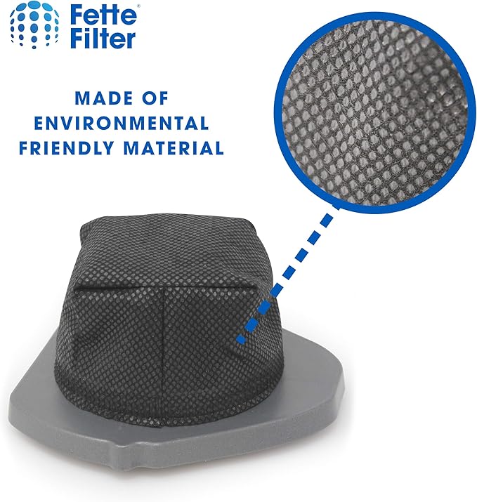 Fette Filter - Dust Cup Filter Compatible with Shark Cordless Pet Perfect Lithium-Ion Handheld Vacuums Models LV800 LV801 LV801C Compare to Part # XDCF800. (Pack of 6)