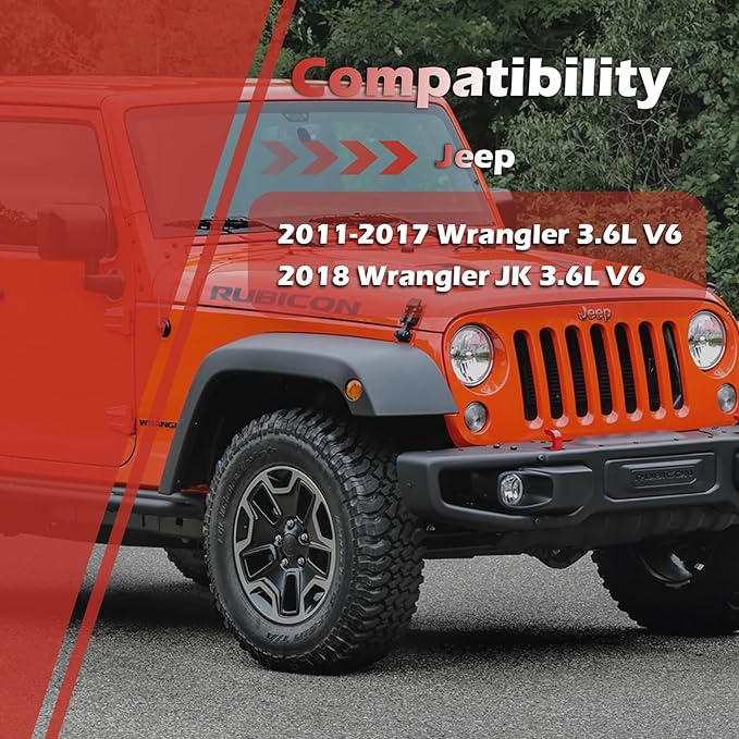 CA10348 Engine Air Filter and CF11777 Cabin Air Filter kit Compatible with 2011-2017 Jeep Wrangler 2018 Wrangler JK 3.6L V6 Replaces 53034018AD 55111302AA