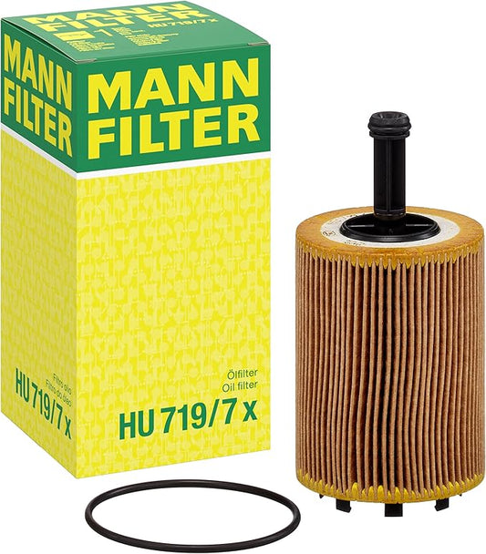 Mann Filter HU 719/7 x Cartridge Oil Filter Replacement Compatible With Audi A3 (2010-2013), A3 Quattro (2005-2009), TT Quattro (2004-2009), SEAT Alhambra (2001-2008), Volkswagen Beetle (2012-2014)