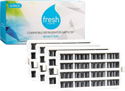 Mist Fresh W10311524 Fridge Air Filter Replacement for Whirlpool FreshFlow Refrigerator, Fits AIR1, Maytag, KitchenAid, and Jenn-Air, 4 Pack