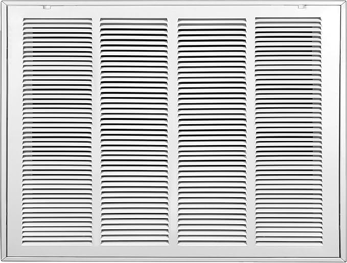 Fancat Return Air Filter Grille for 24x20 Ducts, Steel Vent Cover Grille with Removable Door for 1“ Filters | Suitable for Sidewall & Ceiling | White Coating | Outer Dimensions: 26 5/8” W x 22 5/8" H