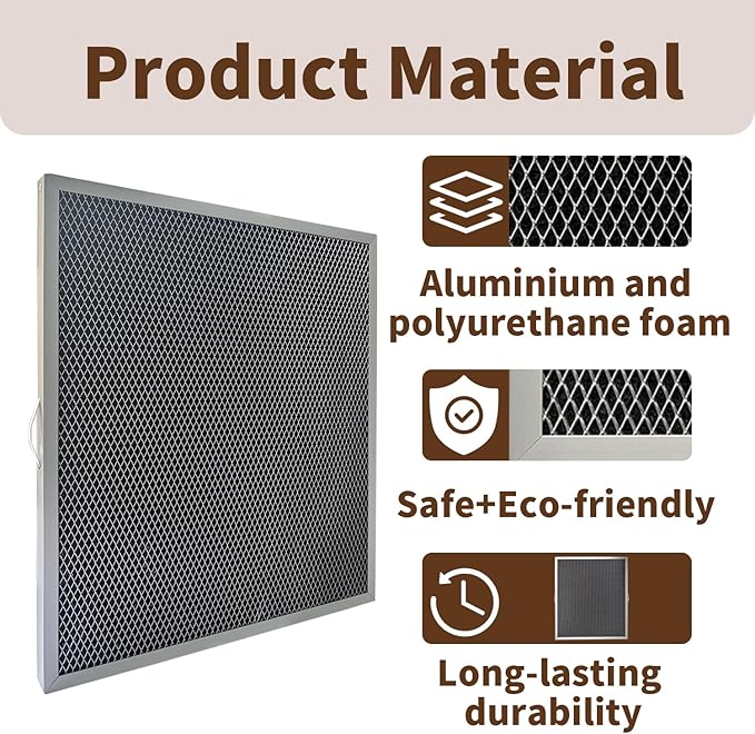 3 PCS 5881 MERV 8 Washable Dehumidifier Filter Replacement for AprilAire Whole-House Dehumidifiers E080, E100 and Dehumidifying Ventilator 8192A