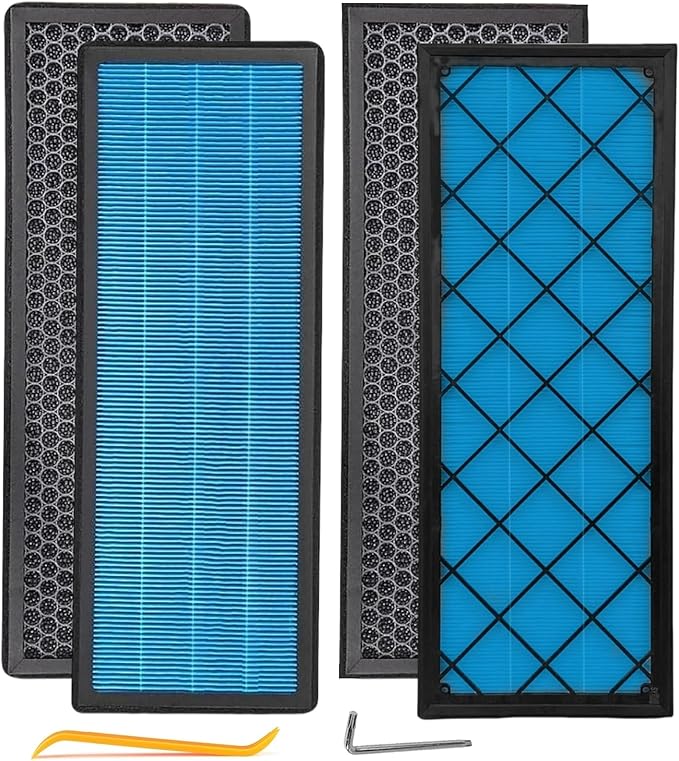 HEPA Air Filter Activated Carbon Cabin Air Filter Replacement for Tesla Model Y Accessories 2024-2020 (Set of 4 Packs)