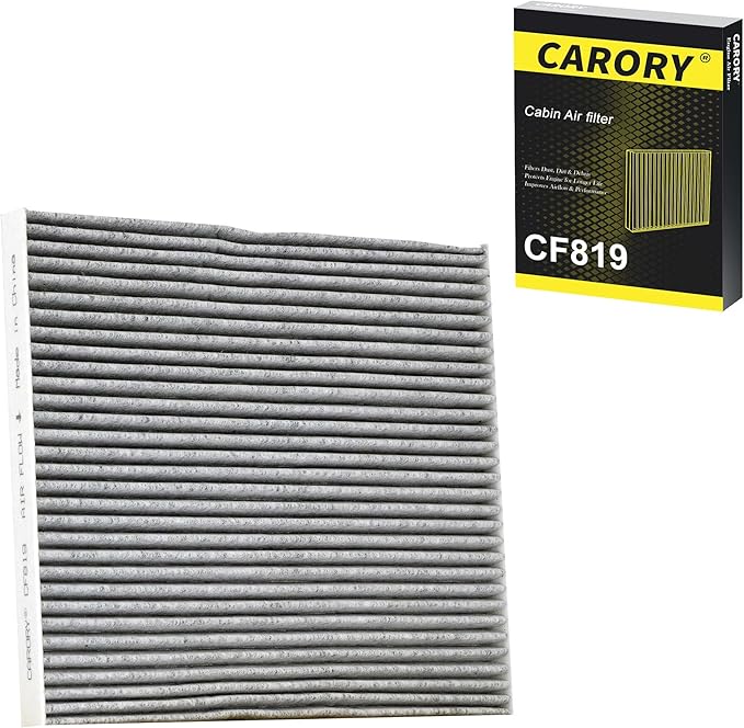 Cabin Air Filter w/Activated Carbon for Chevy Equinox 2010-2017, Captiva Sport 2012-2015, GMC Terrain 2010-2017, Hyundai Santa Fe 2013-2018, Santa Fe Sport 2013-2018, Kia Sedona 2011-2021