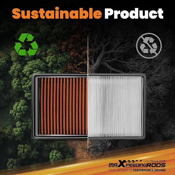 maXpeedingrods MX-3005 High Performance Engine Air Filter Washable & Reusable, Requires No Oil for Audi A3, Q3, S3, for Volkswagen Arteon, Golf, Jetta, Tiguan, for Skoda Kodiaq, Octavia III