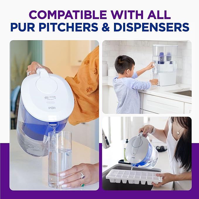 PUR Water Pitcher & Dispenser Replacement Filter 2-Pack, Genuine PUR Water Filters for Pitchers, 2-in-1 Powerful Filtration and Faster Filtration, 4-Month Value, Blue (PPF900Z2)
