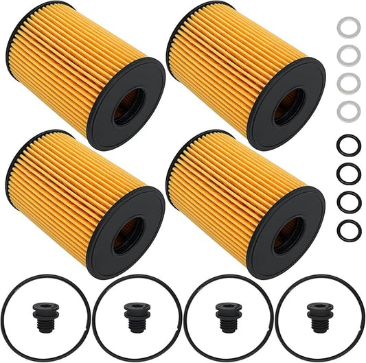 26350-2S000 Oil Filters Compatible with Hyundai Santa Sonata Tucson Cruz Fe Kia Sorento 2.5L 2020-2022 Replace 21513-23001 Pack of 4