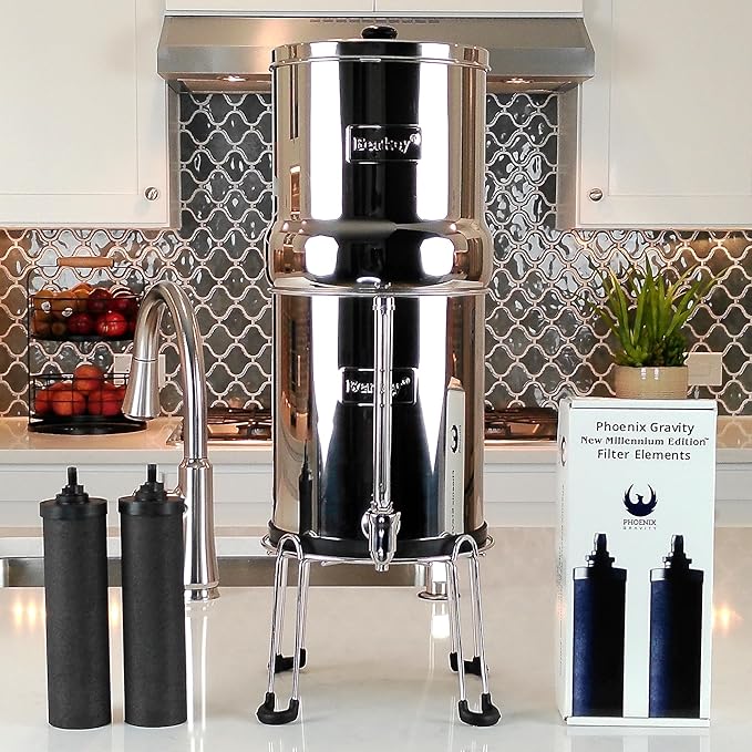 Berkey - Phoenix Gravity New Millennium Edition Water Filter Elements (Set of 8) - NMCL Endorsed Replacement in Lieu of Black Berkey Elements BB9-2