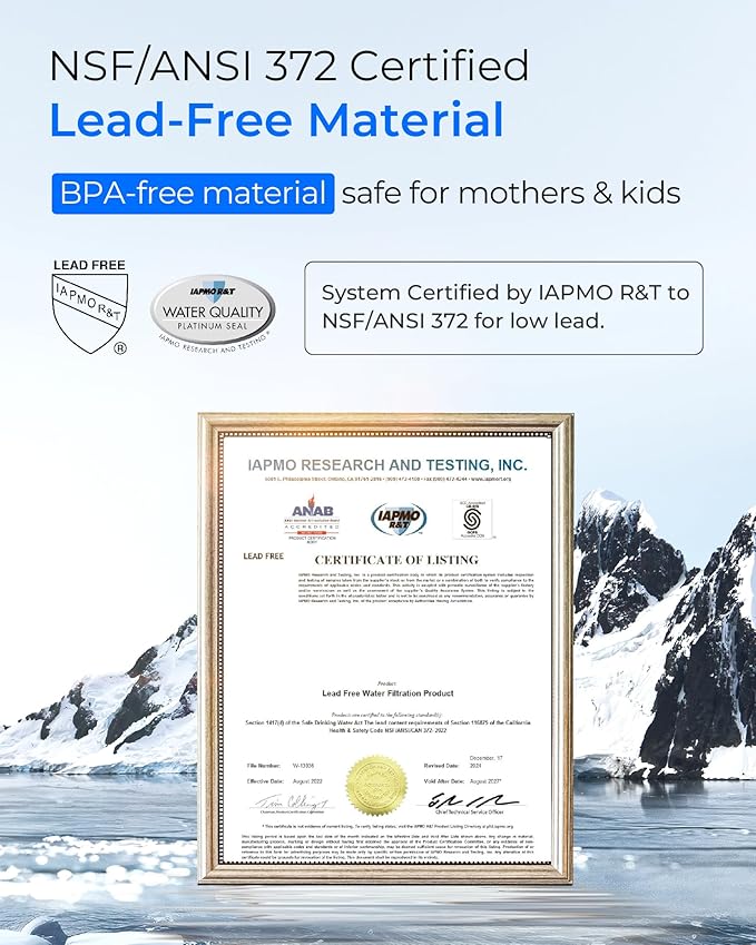 Waterdrop 2 Stage Whole House Water Filter System, with Heavy Metal and Anti-Scale Sediment Filter, Highly Reduce Iron, Scale, Lead, Chlorine, Taste, 7-Stage Filtration, WD-WHF21-SH, 1" Inlet/Outlet
