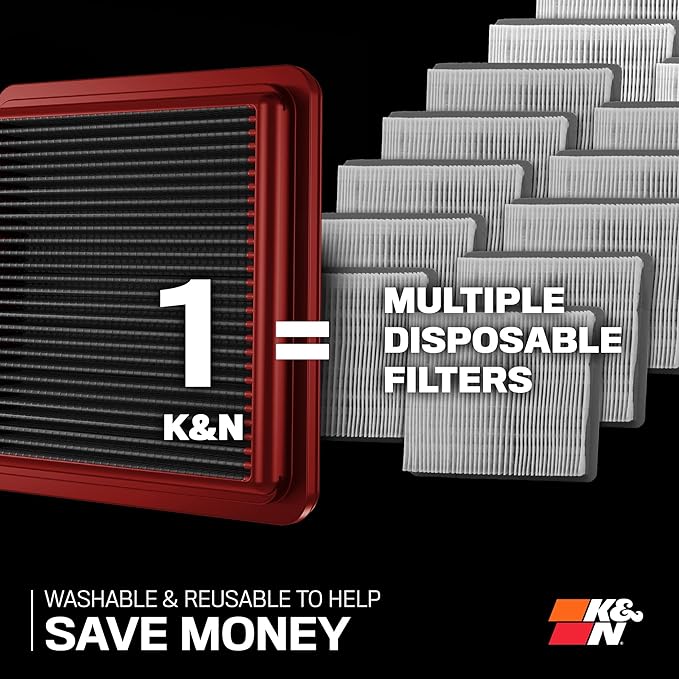 K&N Dryflow Lifetime Engine Air Filter: High Performance, Dry Synthetic, Washable, Premium, Replacement Filter: Compatible with 2013-2019 Dodge Ram Truck L6 DSL/V8 FI (2500, 3500, 4500, 5500), SA-5005