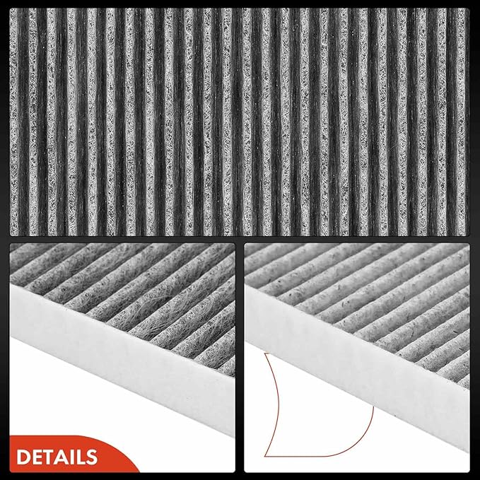 A-Premium Cabin Air Filter with Activated Carbon, Compatible with Hyundai Sonata, Azera, Santa Fe & Kia Cadenza, Optima, Sedona & GMC Terrain & Chevrolet Equinox