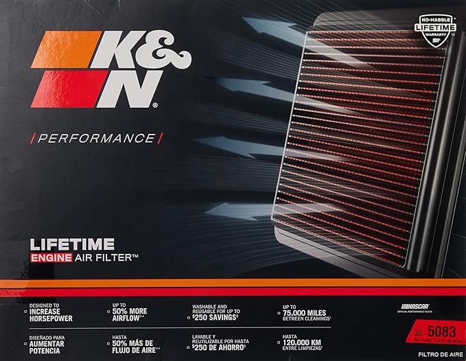 K&N High-Flow Original Lifetime Engine Air Filter: Increase Power: Premium, Washable: Compatible with 2006-2014 BMW: 128I, 130I, 325I, 328I, 330I, 33-2332