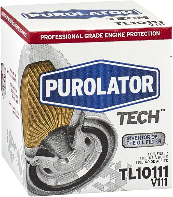 Purolator TL10111 PurolatorTECH Spin On Oil Filter Compatible With Chevrolet S10, Silverado 1500, Malibu, Impala, Buick LeSabre, Century, LaCrosse and Pontiac Grand Prix