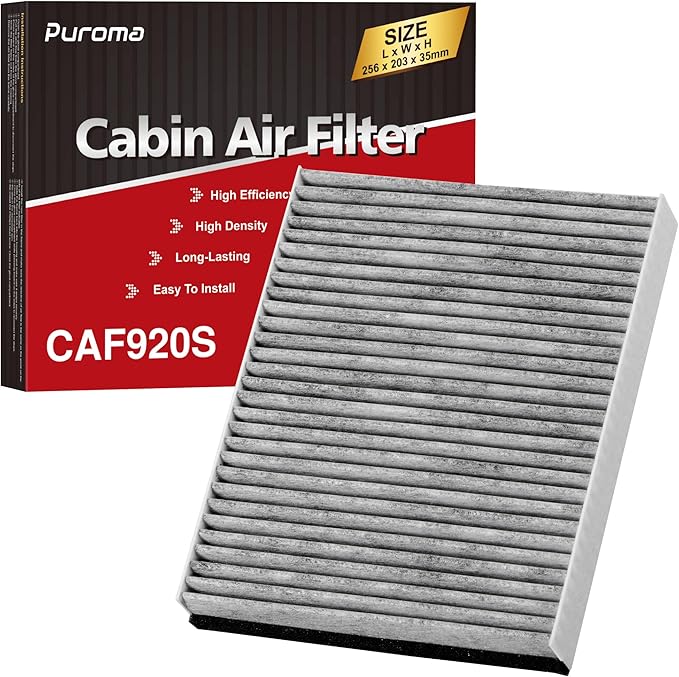Puroma Cabin Air Filter with Activated Carbon, Replacement for CF11920, CP920, 6043C, Ford C-Max, Escape, Focus, GT, Transit Connect, Lincoln MKC