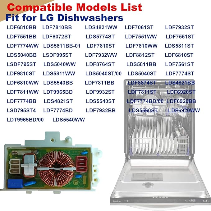 Upgrade 6201EC1006T Noise Filter Assembly Fits for LG kenmore Washing Machine & Dishwasher