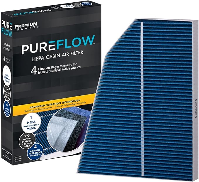 PureFlow HEPA Cabin Air Filter PC99459HX | Fits 2016-2021 Tesla X, Recirculation