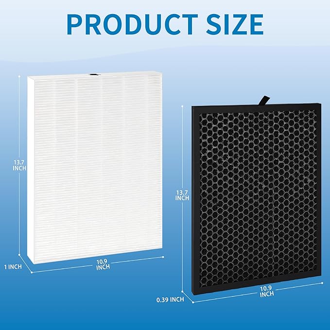 1712-0123-00 Replacement Filter Q, Compatible with Winix 5510 and 5520 Air Purifier, 2 True HEPA Filter & 2 Deodorization Activated Carbon Filters