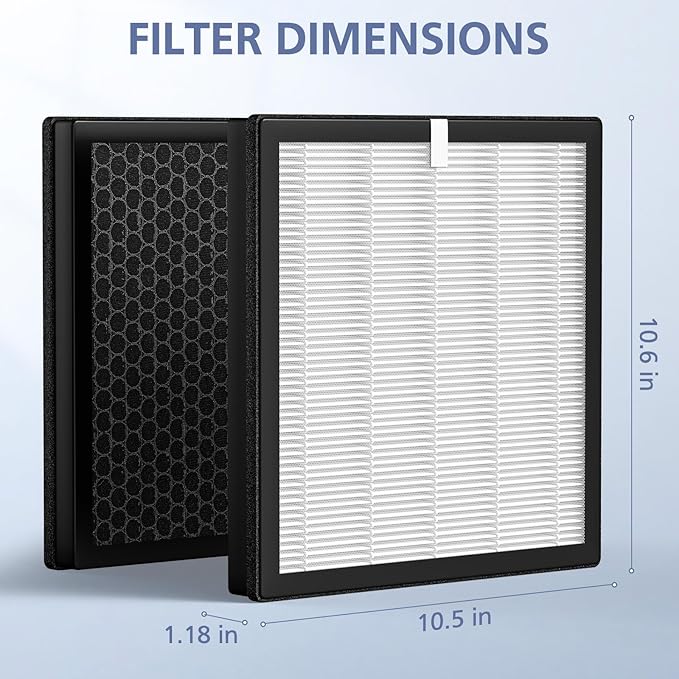 4 Pack G3 Air Purifier Repalcement Filter Compatible with AMEIFU G3 Sferf-30 (FXAP2W), for VEWIOR A3, For Tailulu HQZZ-260 Air Purfier, 3-in-1 True HEPA Air Cleaner Filter