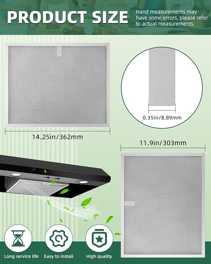 2-Pack for Allure Range Hood Filter 11-3/4" x 14-1/4" for B-roan Range Hood 30-Inch wide QS Series Replaces BPS2FA30 99010299 99010305 AP3378953 Filter by AMI PARTS