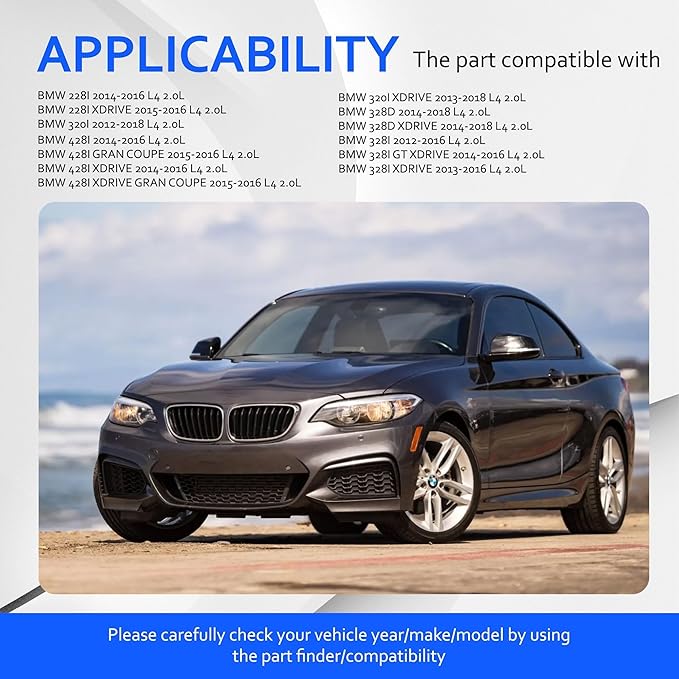 CA11305 Engine Air Filter Compatible with BMW F30 F32 228i, 228i xDrive, 320i, 320i xDrive, 328d, 328d xDrive, 328i, 328i xDrive, 428i, 428i xDrive, 2012 2013 2014 2015 2016 2017 2018