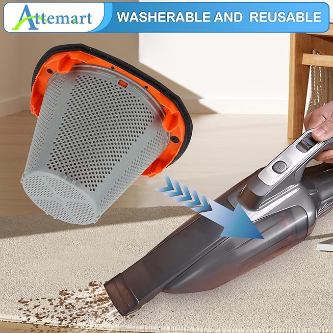 2 Pack N900287 Filter Replacement for Black and Decker BCHV001D1, BCHV001C1, BCHV001B 20V MAX POWERCONNECT Cordless Hand Vacuum, Fit for CRAFTSMAN V20 Cordless Hand Vacuum CMCVH001B, Part #N900287