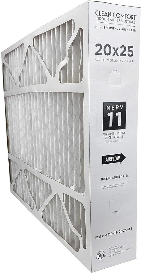 Clean Comfort AMP-11-2025-45-20" x 25" x 4.5" Media Air Filter, MERV 11