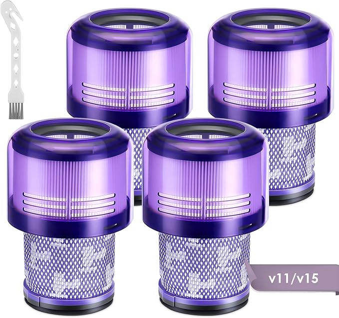 4 Pack V11 Vacuum Filters Replacement for Dyson V11 Cordless Vacuum