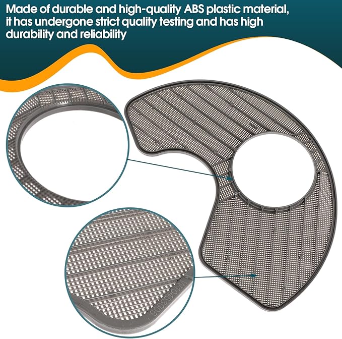 WPW10463906 Dishwasher Screen Filter for Whirlpool for Kenmore for KitchenAid for Amana for May-tag Dishwashers Replace WPW10195360 2312301 PS11755148 AP6021820 W10195360