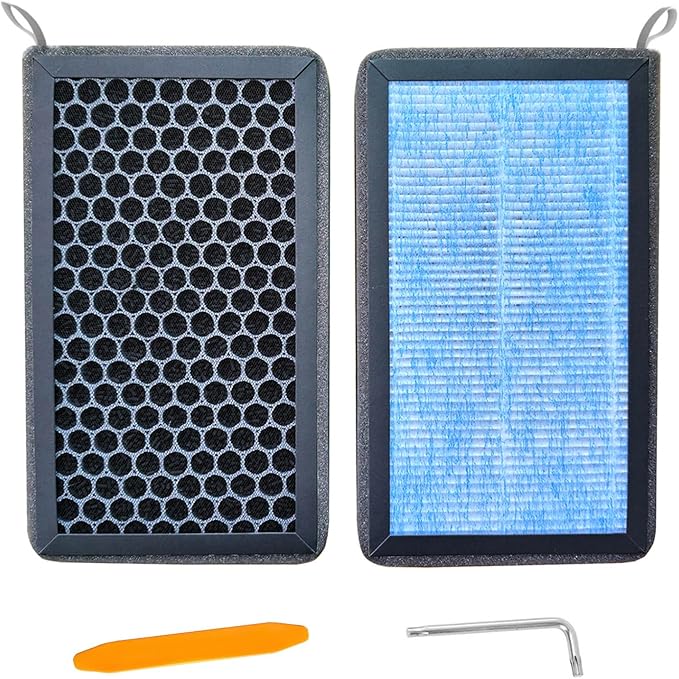 Cabin Air Filter for Tesla Model 3 & Model Y (2016–2026), Upgraded HEPA Replacement with Activated Carbon, 2 Pack High Efficiency Interior Air Conditioner Accessories