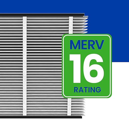 AprilAire 416 Replacement Filter for AprilAire Whole House Air Purifiers - MERV 16, Allergy, Asthma, & Virus, 16x25x4 Air Filter (Pack of 1)
