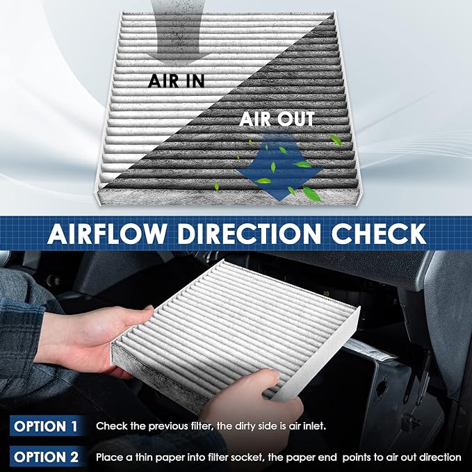 Premium Cabin Air Filter with Activated Carbon,Replacement for CF10775,Fit for Buick Cascada/Encore/LaCrosse/Regal,Cadillac ELR/SRX,Chevrolet Cruze/Sonic/Spark/Trax/Volt.