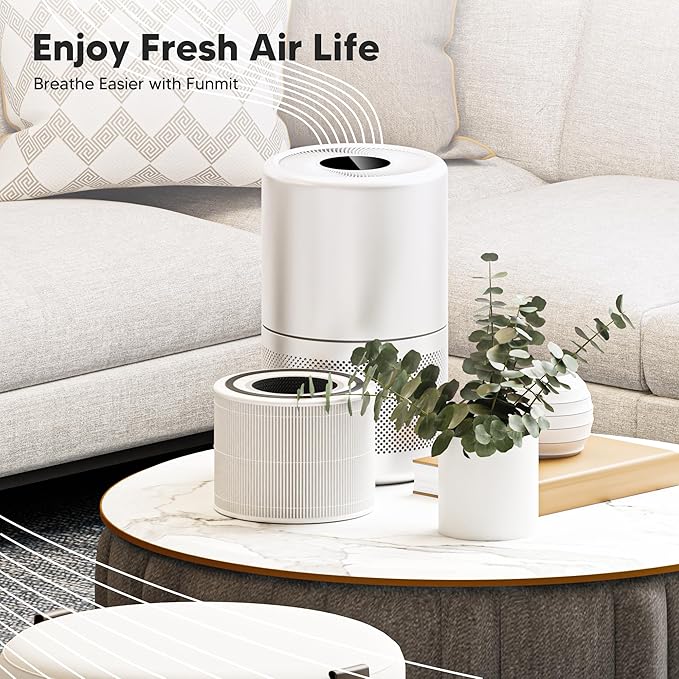 Core 300 Replacement Filter for LEVOIT Core 300 Core 300S Core 300-P Core 300S-P Air Purifier, 3-in-1 High Efficiency Activated Carbon, Compared to Part # Core 300-RF, 4 Pack, White