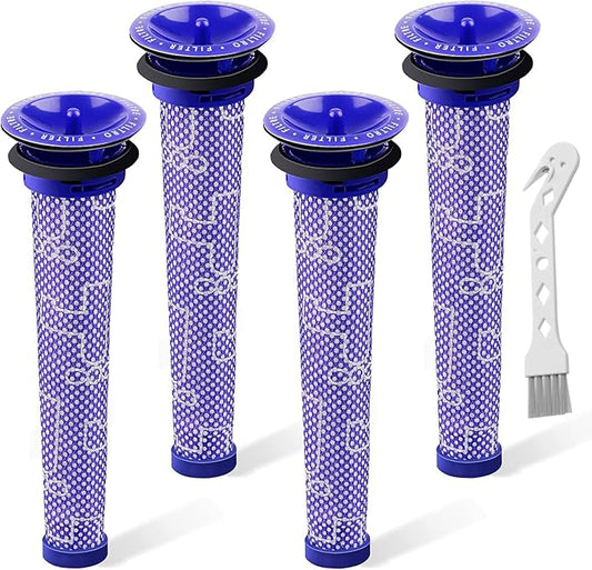 Colorfullife 4 Pack Pre Filters for Dyson DC58, DC59, V6, V7, V8 Vacuum. Replacements Part # 965661-01. 4 Filters Kit for Dyson Filter Replacements