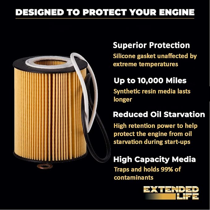 Premium Guard Extended Life Oil Filter up to 10k Miles PG6290EX | Fits 2022-2025 Land Rover Defender 110, Defender 90, 2024-2025 Defender 130, 2010-2022 Range Rover Sport, Range Rover