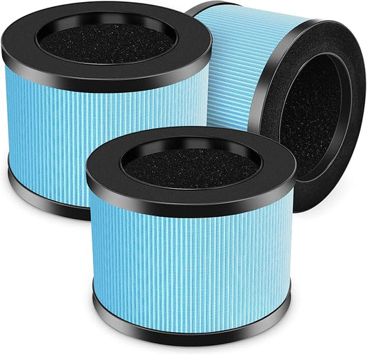 MK-06 DH-JH12 Air Filter Replacement Compatible with MK-01 Air Purifier, Upgraded 4-in-1 HEPA DH-JH01 Filter for ToLife TZ-K1, for FreAire KN6391, for Kloudi DH-JH01, for POMORON MJ012H MJ001H, 3 Pack