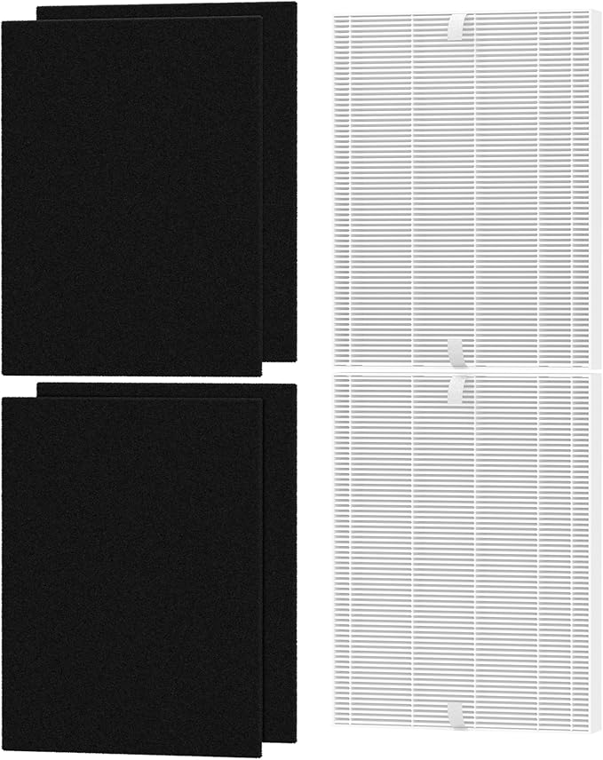 AP-1216-FP H13 True Replacement Filters Compatible with Coway AP-1216L Tower True HEPA Air Cleaner Purifier, 2 H13 True HEPA Filters and 4 Activated Carbon Pre-filters