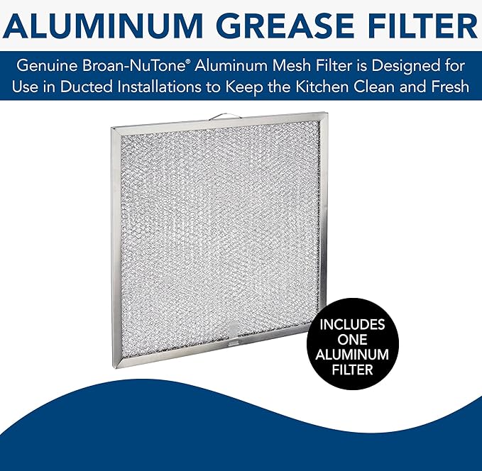 Broan-NuTone Aluminum Filter for QT20000 Series Range Hoods, Kitchen Exhaust Grease Filter, Stove Hood Vent Air Filter