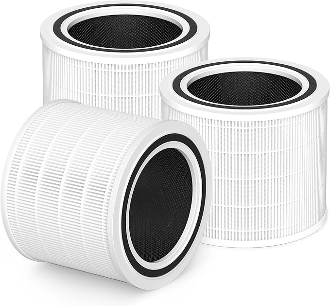 Core 200S Replacement Filter Compatible with LEVOIT Core 200S and Core 200S-P Smart WiFi Air Purifier, 3-in-1 High-Efficiency Activated Carbon Filter, Core 200S-RF, White, 3 Pack