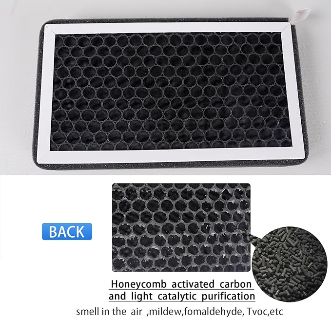 ModelY Model3 Cabin Air Filter HEPA Air Filter with Activated Carbon Air Conditioning Filter (set of 2) For Tesla Model Y Model 3 2016-2025 Accessories