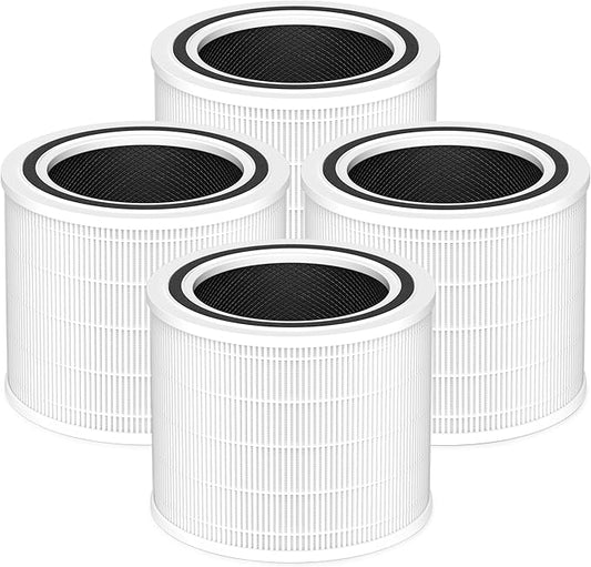Core 200S Replacement Filter Compatible with LEVOIT Core 200S and Core 200S-P Smart WiFi Air Purifier, 3-in-1 Grade Main Filter, Core 200S-RF, White, 4 Pack